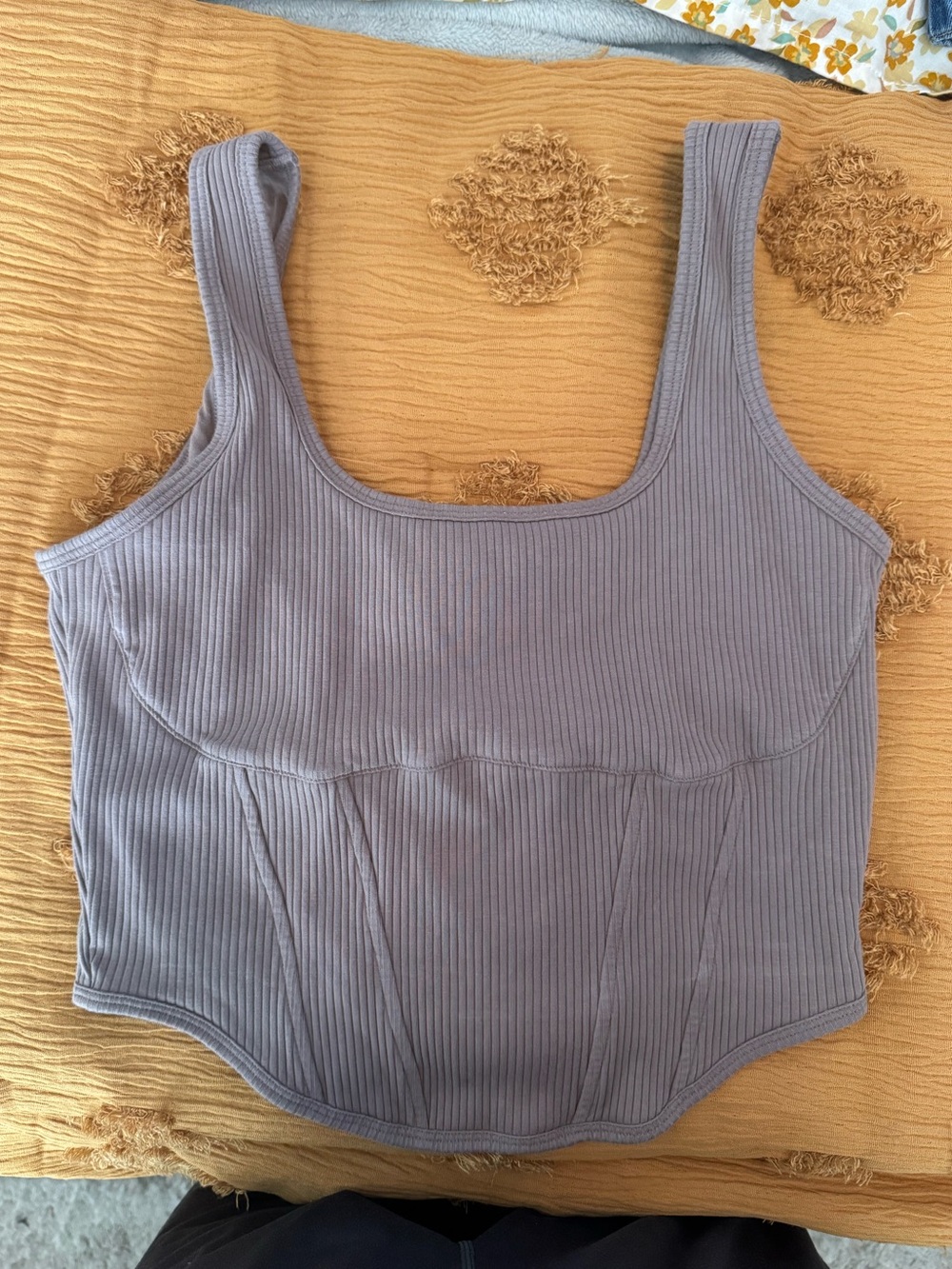 PINK Victoria’s Secret Corset Tank Top - Taupe, size XL